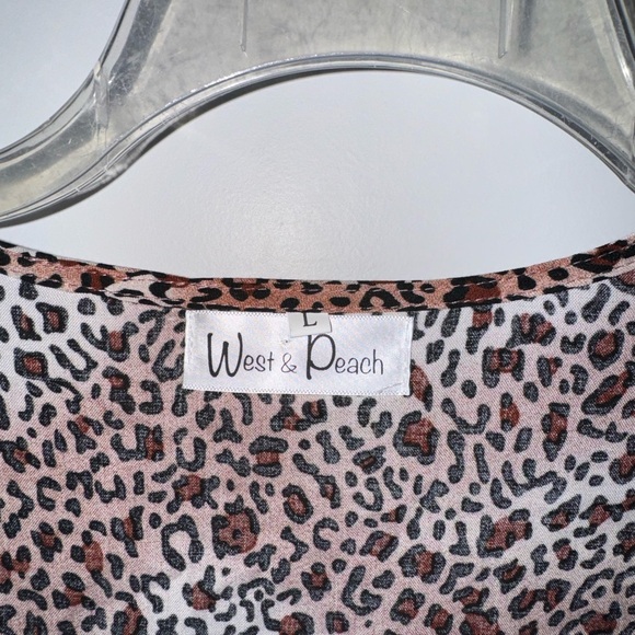 West and Peach wrap dress! size L - Picture 2 of 4